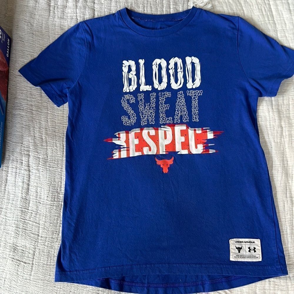 Blood Sweat Respect Under Armour Tee Shirt Boys Med